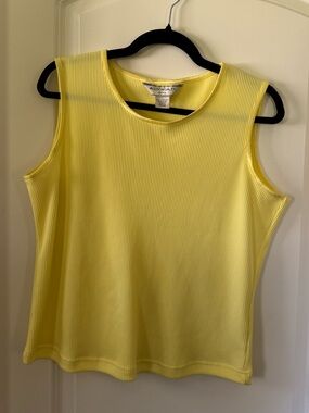 Vintage Allison Daley Pleated Yellow Blouse - Size PM